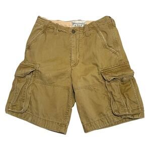 Abercrombie & Fitch Cargo Shorts Mens 32 Khaki Paratrooper Relaxed A&F Y2K *Read